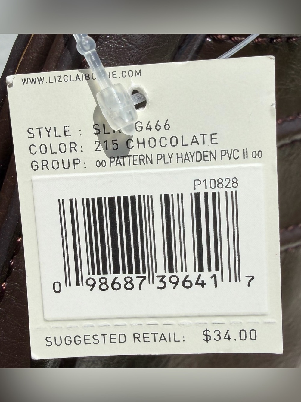 Chocolate Brown Shell Shaped Wristlet Vintage Liz Claiborne Pouch Old Stock - Picture 4 of 16